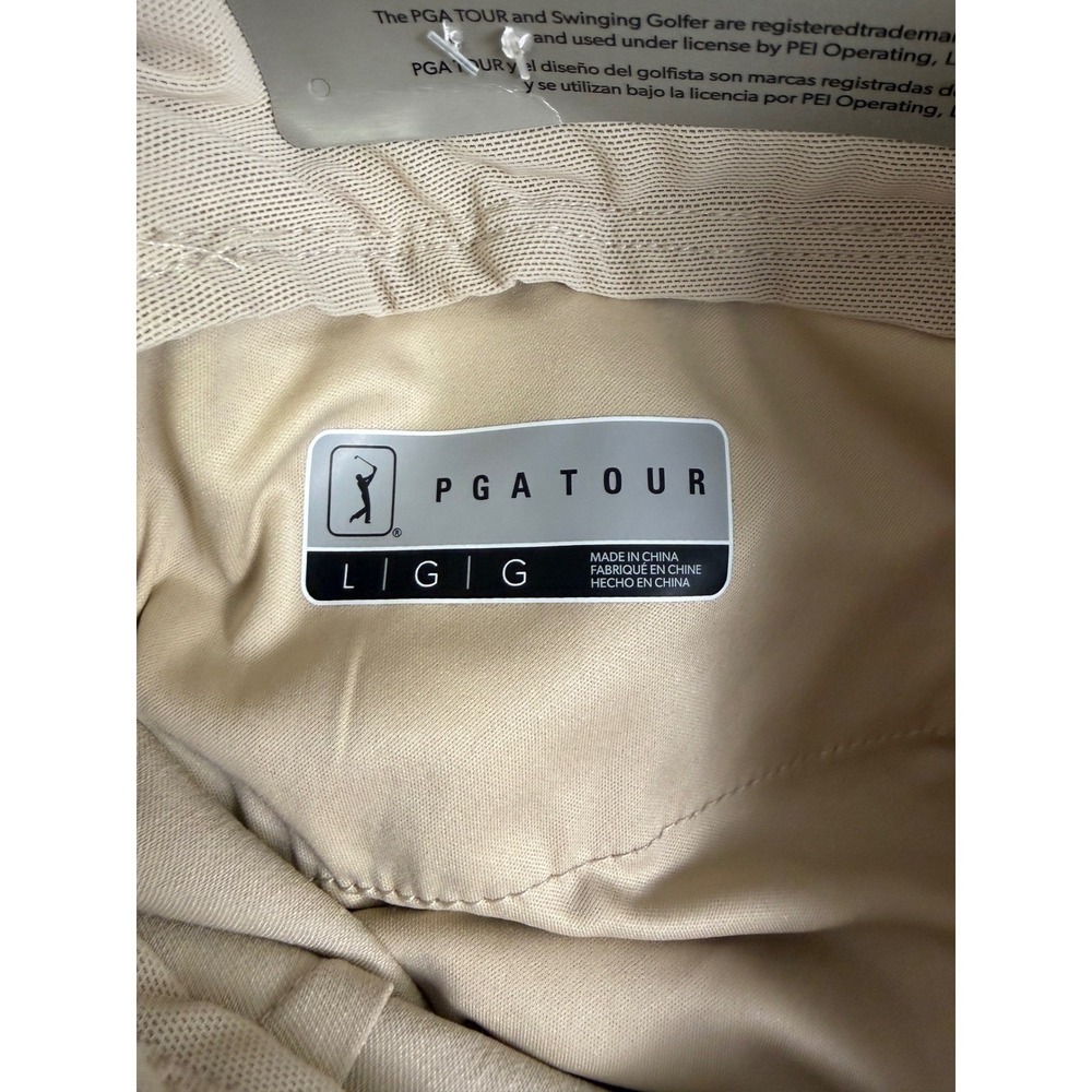 NEW PGA Tour Womens Tummy Control Golf Pants Tan Khaki Pull On Stretch Large - Picture 8 of 9